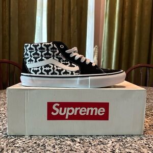 Supreme High-Top Sneakers - Black and White